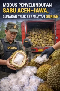 Read more about the article Modus Penyelundupan Sabu Aceh–Jawa, Gunakan Truk Bermuatan Durian